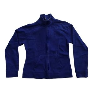 Old Navy Size Medium Blue Zipper Fleece Jacket Sweatshirt 222